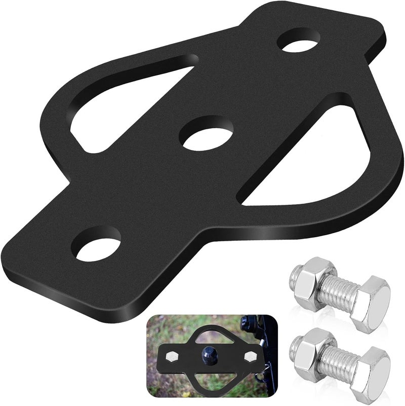 TNCZHYLX 3-Way Trailer Hitch Adapter, Steel Hook Mounting with Bolts, Suitable for ATV Lawn Mower Golf Cart Yard Cart Garden Tractor Flat Towing Ball Installation (Black) - Image 1